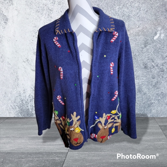 Tiara International Christmas Collection 2004 Reindeer Sweater Size M - Picture 10 of 10